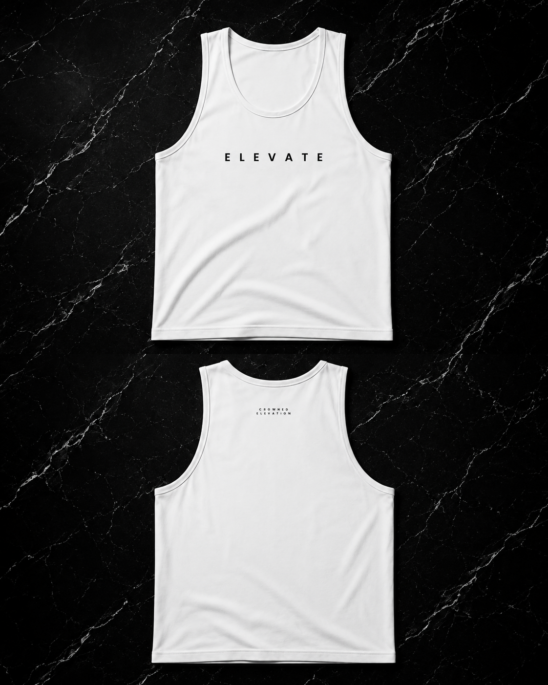 ELEVATE | Men’s Premium Tank Top (White)